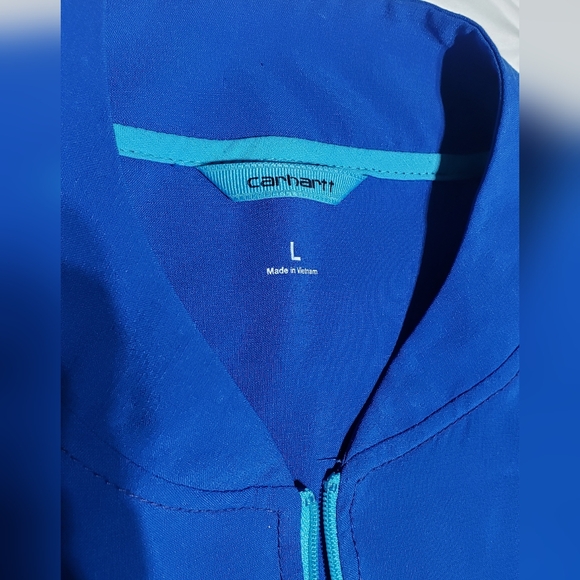 Carhartt Womens Large Zip Up Dryfit Jacket Blue - Picture 2 of 2